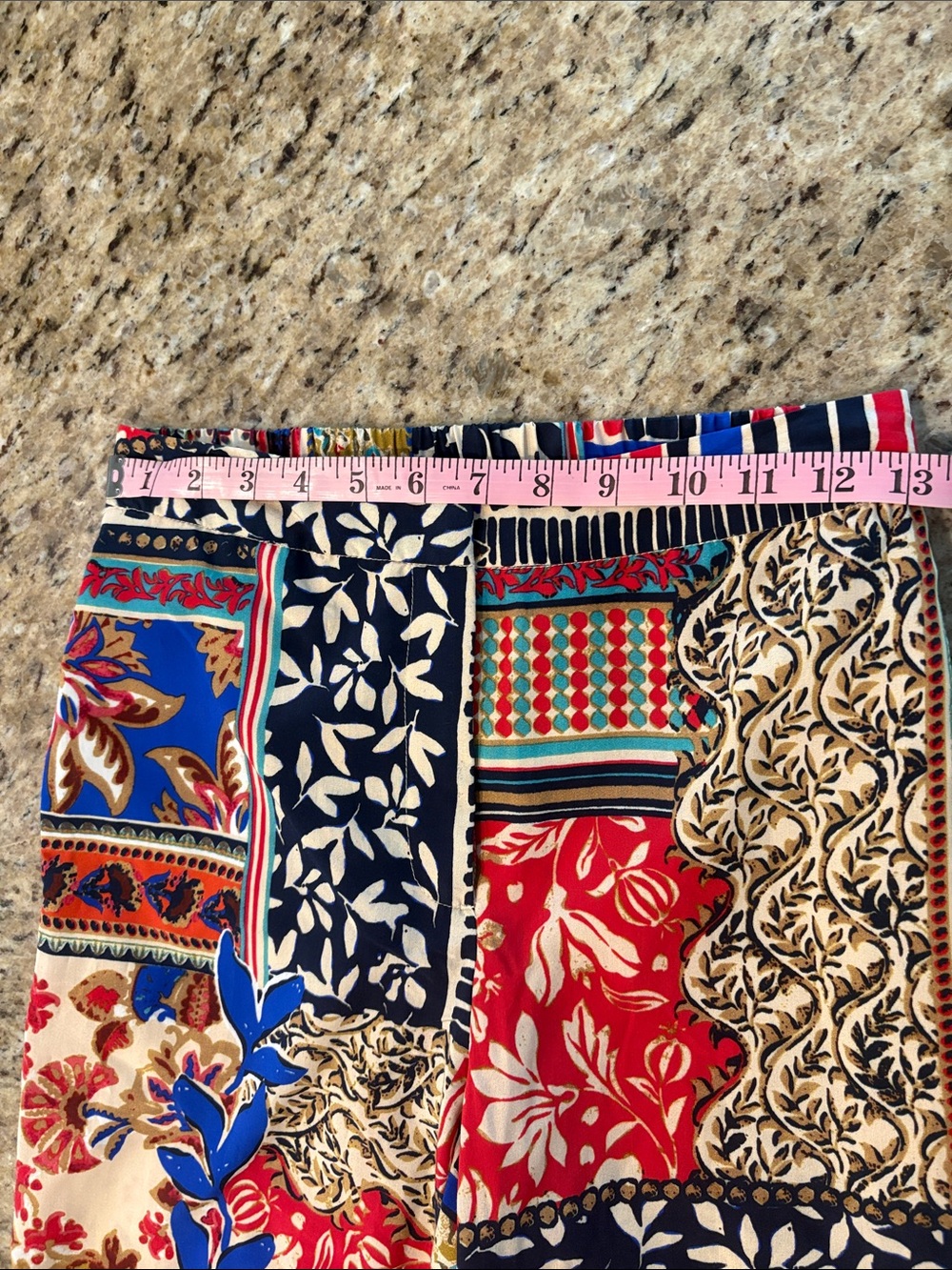 Philosophy | Patchwork Printed Pant with Pockets - Picture 15 of 16